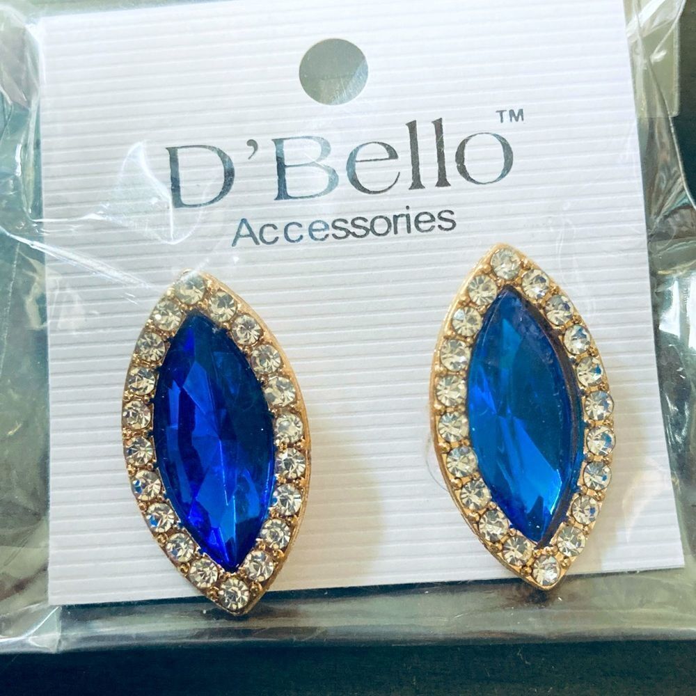 $5 w/Bundle! Blue Crystal Stud Earrings